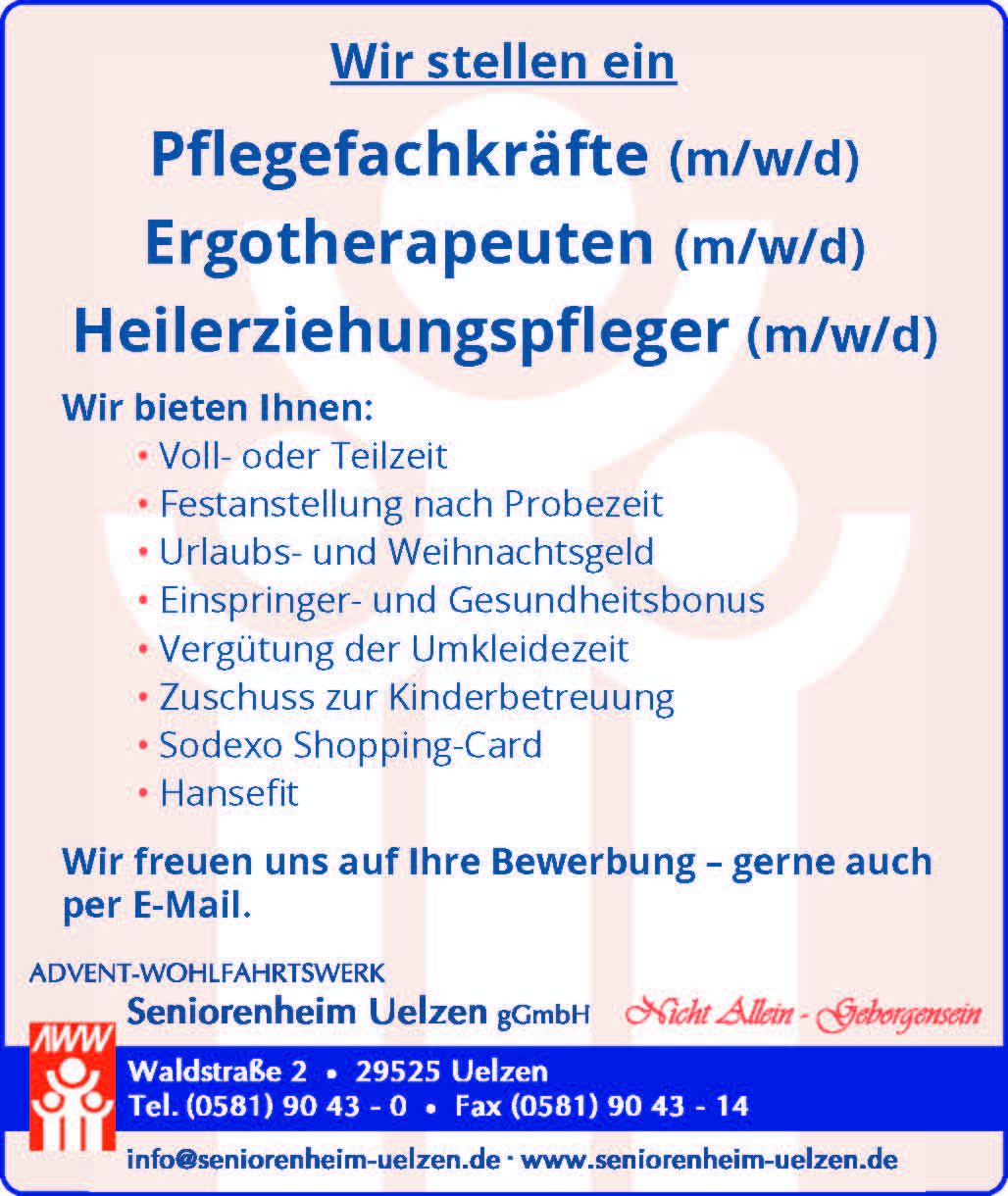 Stellenangebot  Fachkräfte