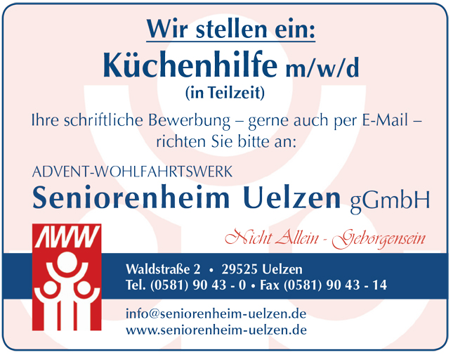 Stellenangebote und Ausbildung - Seniorenheim Uelzen
